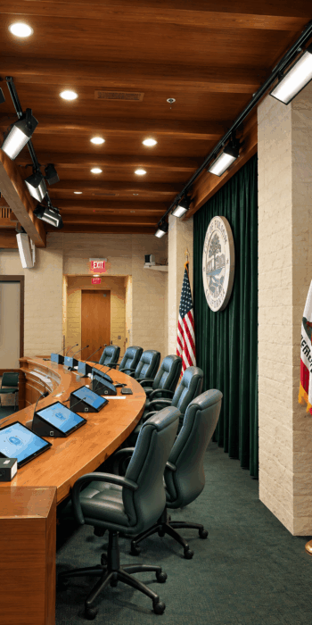 Empty Folsom City Council Chamber