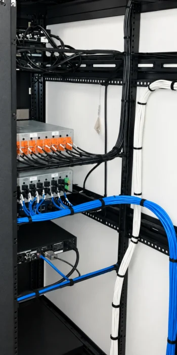 Organized Network Rack Cable Management